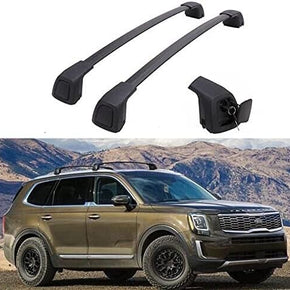 Roof Rack Cross Bar Black Luggage Cargo Carrier For 2019-2021 Kia Telluride