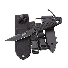 BOffer Scuba Diving Knife,Black Tactical Sharp Blade knives,Divers dive tool...