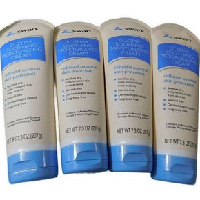 Swan Eczema Soothing Moisturizing Cream Colloidal Oatmeal 4 Tubes @ 7.3 oz