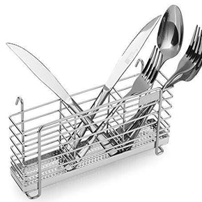 Sturdy 304 Stainless Steel Utensil Drying Rack Basket Holder