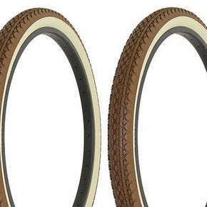 ORIGINAL! DURO-PRO BICYCLE TIRE 26" x 2.125" DIAMOND TREAD HF-133.BIKE PARTS. / Color 270470-2 Brown/Cream-Pair