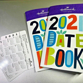 Set of 2 Hallmark 2021 14 Month Datebook Planners + 2 Bonus Wallet Calendars