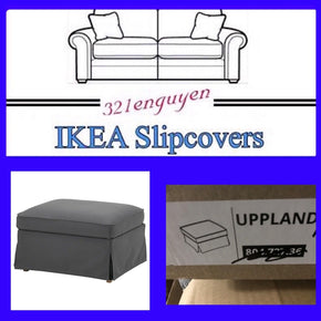 IKEA UPPLAND Cover For Ottoman With Storage Hallarp Gray 804.727.36