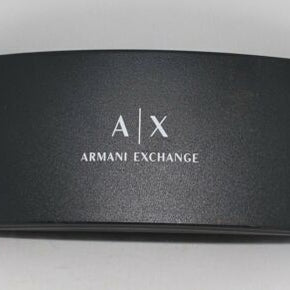 A|X Armani Exchange Black Sunglasses Clam Shell Glasses Case with Gray Cloth