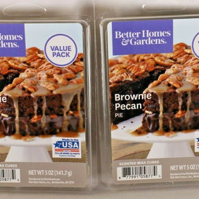 NEW BETTER HOMES & GARDENS BROWNIE PECAN PIE WAX CUBE MELTS - 5 OZ. - LOT OF 2