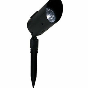 Solar Stake Light Mini Hooded Black Adjustable Spotlights 12" inch / Bulk Saving Set of 2