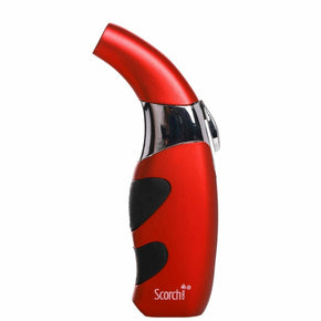 Scorch Torch 61250 4 1/4" Hand Metal Lighter Refillable Easy Grip Torch Lighter / Color Red