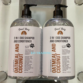 (2-Pk) Good Boy 2-IN-1 DOGS SHAMPOO & CONDITIONER with OATMEAL & COCONUT