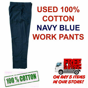 Used Uniform Work Pants 100% COTTON Cintas Redkap Unifirst G&K Dickies etc / Length 28/29 / Waist Size 36