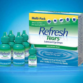 Refresh Tears Lubricant Eye Drops Multi-Pack 4 Plus1 Bonus, Moisture Dry Eyes