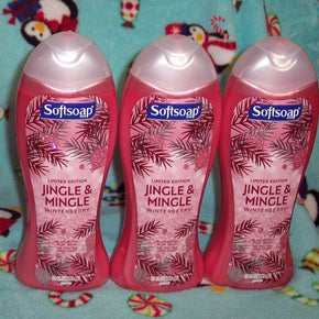 3 Softsoap Limited Edition Jingle Mingle Winterberry Moisturizing Body Wash NEW
