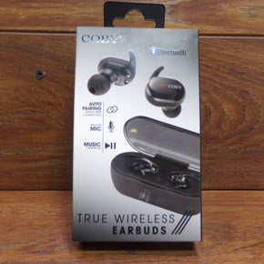 COBY True Wireless Earbuds Rechargeable Battery Charging Case Bluetooth 5.0 NEW