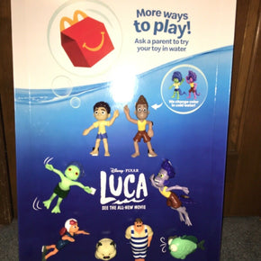 McDonald's Disney Pixar LUCA Happy Meal Toys 2021 Store Display Set