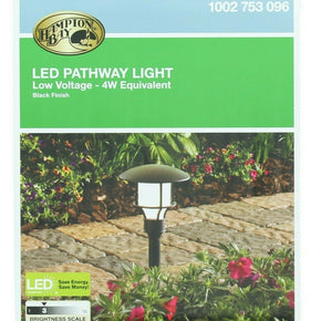 Hampton Bay Landscape Light LED, Path Walkway Garden Lights, Low Voltage, Black / Set of 6 Lights