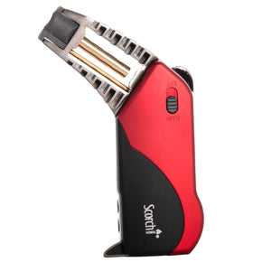 Scorch Torch Powerful 45º Degree Butane Refillable Torch Lighter / Color Red