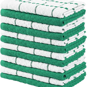 Utopia Towels12 Pack Kitchen Towel Dish Cloth Super Absorbent Tea Towels 15x25" / Colour Green / Pieces 12