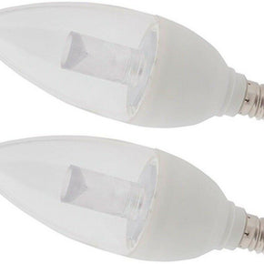 2-PACK EcoSmart 4W (25W) dimmable LED light bulb B11 candelabra base soft white