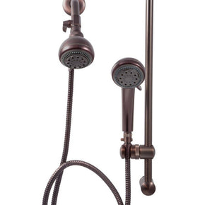 Mariner 2 Shower Head - Oil Rubbed Bronze - Dual Shower Heads with Slide Bar