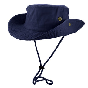 Wholesale lot SUMMER BUCKET HAT MILITARY STRING WIDE BRIM FISHING HUNTING 12pcs / Color Navy / Size L/XL