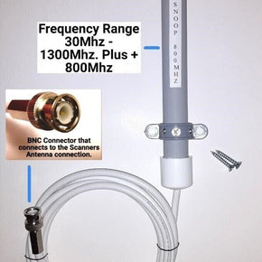 The Snoop Scanner Antenna Police Radio Fire EMS Air VHF UHF BNC bearcat