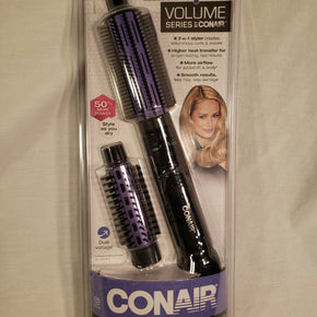 Volume Series by CONAIR 2-in-1 1-1/2" Hot Air Brush & 1" Bristle Brush Combo