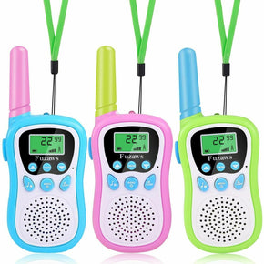 Walkie Talkies for Kids 3 Pack, Fuzaws 22 Channels with Belt Clip, 3 KM Range