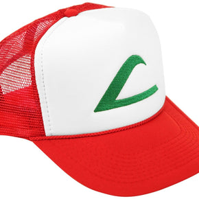 Ash Ketchum Cosplay Hat Mesh Cap with Plastic Snap Closure - Adult & Youth Sizes / Size Youth