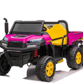 12V 4WD Ride On Truck Kids Electric Ride On Car with Remote Control 2 Seater Bat