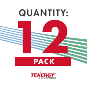 Tenergy PREMIUM AA AAA C D 9V NiMH High Capacity Rechargeable Batteries LOT / Combo Pack: 12-pack / Size AA