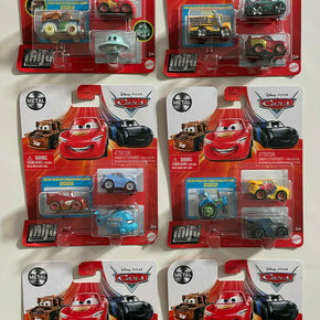 2022 Disney Pixar Cars Mini Racers (6) 3 Pack Clutch Aid Soapy Mater UFM FRITTER