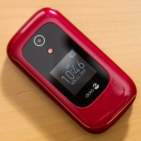 Doro 7050 - DFC-0180 Red / White  Unlocked Flip Phone