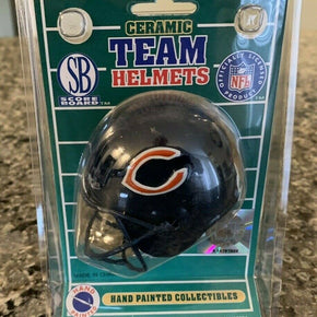Chicago Bears Ceramic Mini Helmet Hand Painted Vintage 1997 New In Package