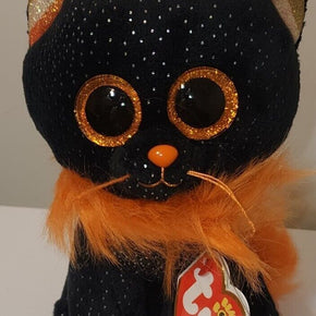 Ty Beanie Boos - MORTICIA the Halloween Cat (6 Inch) 2022 NEW MWMTs - Plush Toy