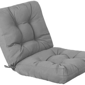 QILLOWAY Outdoor Seat/Back Chair Cushion Tufted Pillow, Grey