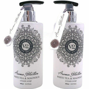 Vivian Gray WHITE TEA & MAGNOLIA Cream Hand Soap 13.5 oz, Made in Germany X 2