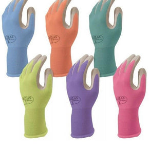 6 Pack Atlas Glove NT 370 Atlas Nitrile Garden Gloves Small Assorted Color New