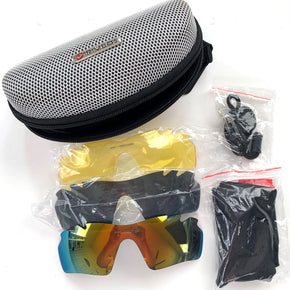 RIVBOS Sport Sunglasses 3 Interchangeable Lenses and Hard Case