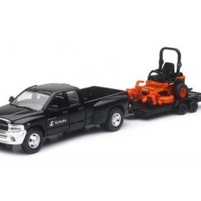 Kubota 1:32 Z700 Mower with Dodge Pickup Truck & Trailer #77700-10527