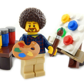 NEW LEGO "PUBLIC T.V. HIPPIE ARTIST" MINIFIG figure minifigure paint painter