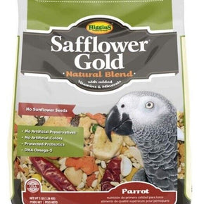 Higgins safflower gold Large Parrot diet bird food nuts fruit seed mix 3lb