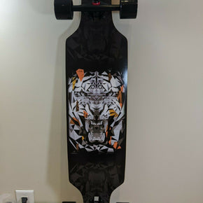 Playshion 39 Inch Drop Through Freestyle Longboard Skateboard Cruiser Tiger