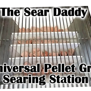 Stainless Steel Universal Pellet Grill Searing Station - 800º Grilling Temps