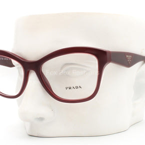 Prada VPR 29R UAN-1O1 Eyeglasses Glasses Dark Red Burgundy 54-17-140