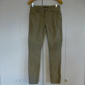 Prana Women's Size 8 Brenna Pants Fitted Moto Khaki Excellent Condition!