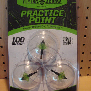 Flying Arrow Archery Toxic Practice Point Broadhead 100 Grain 3 Pack PP-100 NEW