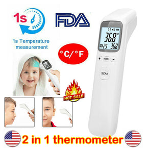 FDA Non-Contact Infrared Forehead Thermometer Digital Screening Baby Adult USA^