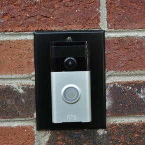 Ring Doorbell adapter plate Nutone and M&S intercom systems STAINLESS STEEL / Color Black / Distance between plate holes 5.25 Inches