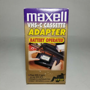 Maxell VHS-C cassette adapter NEW VP-BP battery powered