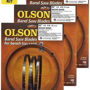 Olson Band Saw Blades 62" inch x 1/8",1/4" & 3/8" Ryobi BS904G, Skil 3104, etc