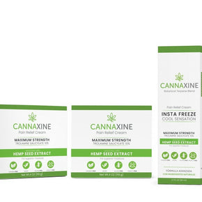 Cannaxine  (2 Creams and 1 Roll-on)  with Trolamine Salicylate 10%